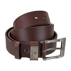 Чоловічий ремінь шкіряний, 120см, Коричневий / Ремінь для штанів чоловічий / Шкіряний чоловічий ремінь