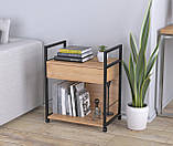 Тумба мобільна LD L-540 54х35х66 см. Горіх Модена. Тумбочка для дому та офісу, фото 4