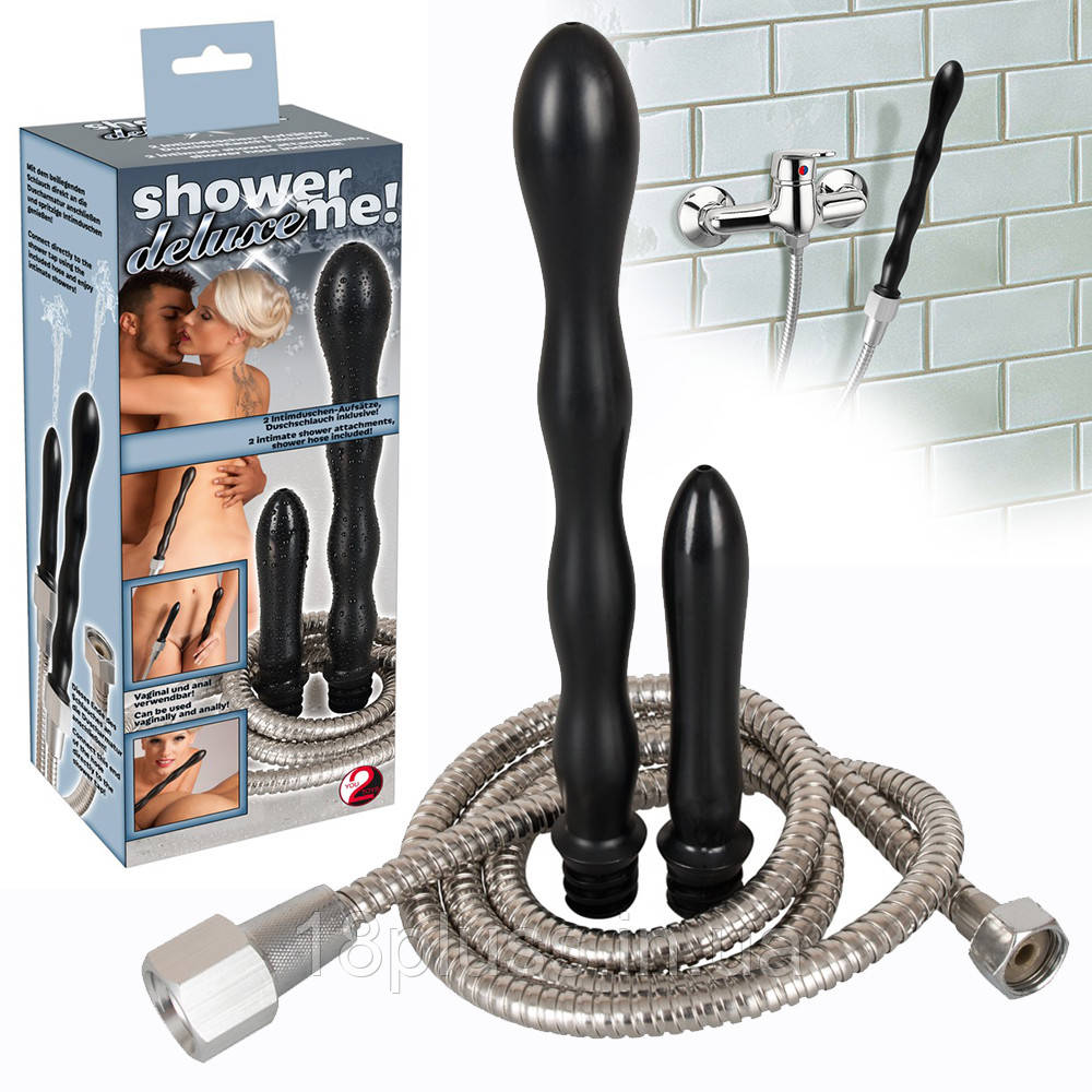 Набір для інтимного душа з двома насадками для делікатного очищення анальної та вагінальної зон Shower Me! Deluxe 🚿, фото 1