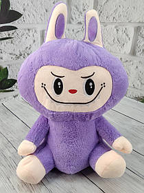 М'яка іграшка з пледом усередині Лабубу бузкова