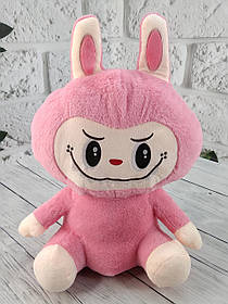 М'яка іграшка з пледом усередині Лабубу рожева