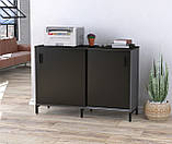 Тумба офісна розсувна LS-1200-830 LD Венге Луїзіана. Тумбочка для дому та офісу на колесах, фото 10