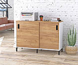 Тумба офісна приставна LS-1200-830 антрацит Венге Луїзіана. Тумбочка для дому та офісу, фото 10