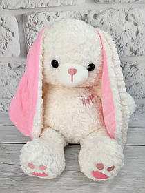 М'яка іграшка з пледом усередині Зайка плюшева біла