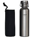 Титанова пляшка для води спортивна фляга з титану Tiartisan Titanium 750 мл з неопреновим чохлом, фото 7