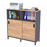 Тумба офісна розсувна LS-1200-1200 LD Венге Луїзіана. Тумбочка для дому та офісу на колесах, фото 6