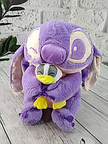 М'яка іграшка з пледом усередині Енджел подружка Стича з каченям бузкова, фото 2