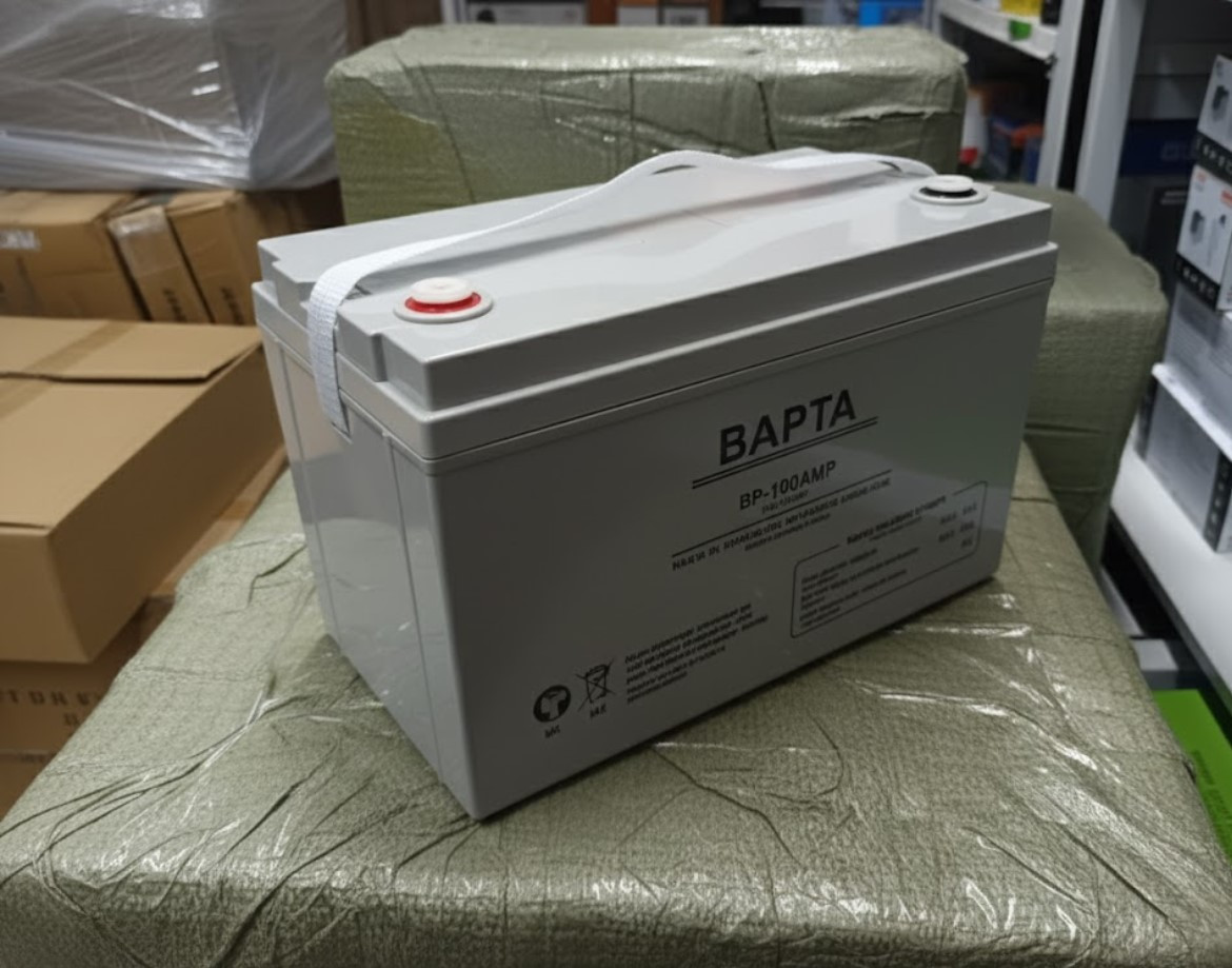 Аккумулятор гелевий на 12 В 100 А/год для безперебійного світла зарядки телефонів та ноутбуків AGM Varta, фото 1