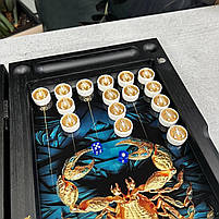 Нарди зі скла фішки з каменю 50×24×6см подарункові, фото 3