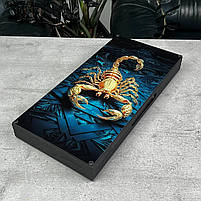 Нарди зі скла фішки з каменю 50×24×6см подарункові, фото 2