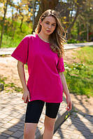 Женская футболка Jully Джулли базовая модель розовый мягкий трикотаж