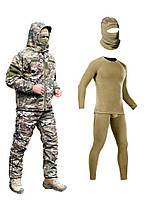 Мужская форма ЗСУ Тактический комплект піксель софтшелл зимний стиль с флисом