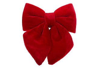 Бант новорічний червоний 13 см