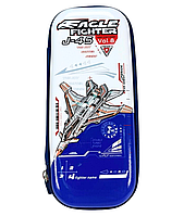 Пенал-футляр 3d Deli №BC133 (75545) "Самолет" з відворотом та кишенею