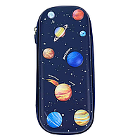 Пенал-футляр 3d Deli №67093A (75546) "Планети" з відворотом та кишенею