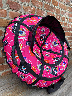 Тюбінг TIK-TOK малиновий зі спинкою 80 см