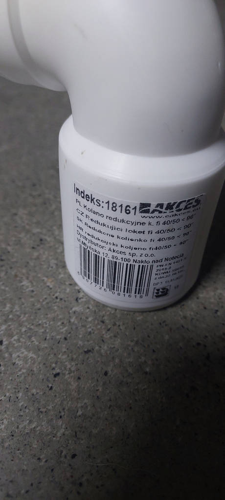 Редукція кутова біла 50х40 AKCES - фото покупців 1