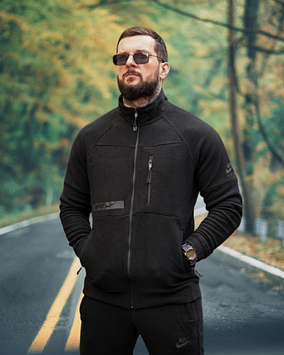 Флісовий чоловічий спортивний костюм NIKE Black | Теплий спортивний костюм Nike