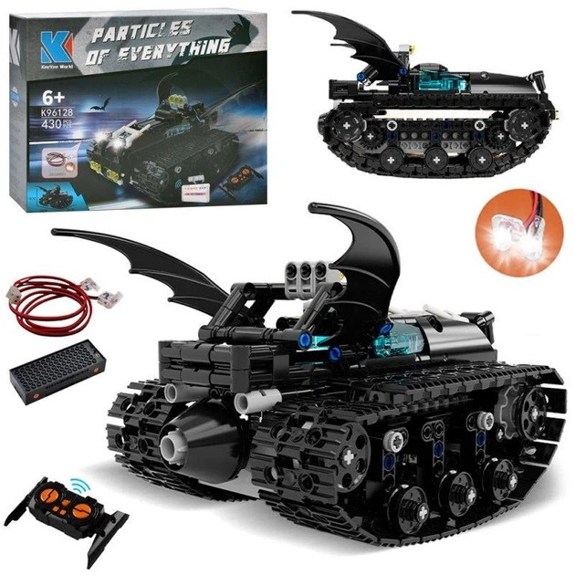 Інтерактивний STEM конструктор на радіокеруванні Бетмобіль на 430 деталей Чорний (K96128)