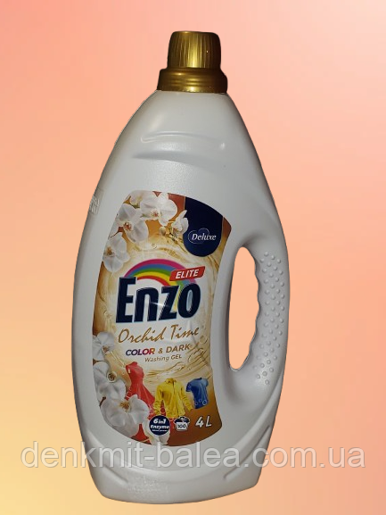 Гель для прання чорної та кольорової білизни Enzo Delux Color&Dark 4 л, фото 1
