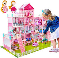 Будиночок для ляльок пластиковий Princess Home рожевий ляльковий будиночок для дівчаток на подарунок