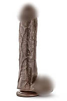 Фалоімітатор Blush Dr Skin на присосці, коричневий, 29.2 см KityS