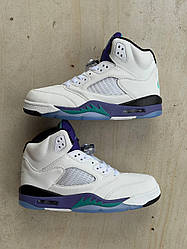 Чоловічі спортивні кросівки Nike Air Jordan 5 RETRO GRAPE (білі) стильні повсякденні кроси jd39 Найк vkross