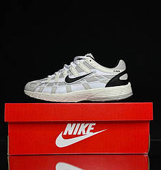 Чоловічі спортивні кросівки Nike P-6000 White Black Gore Tex (білі) повсякденні кроси 0708 Найк vkross