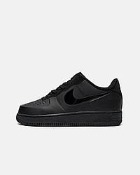 Чоловічі спортивні кросівки Nike Air Force 1 FOAMPOSITE BLACK (чорні) повсякденні кросівки nkaf44 Найк vkross