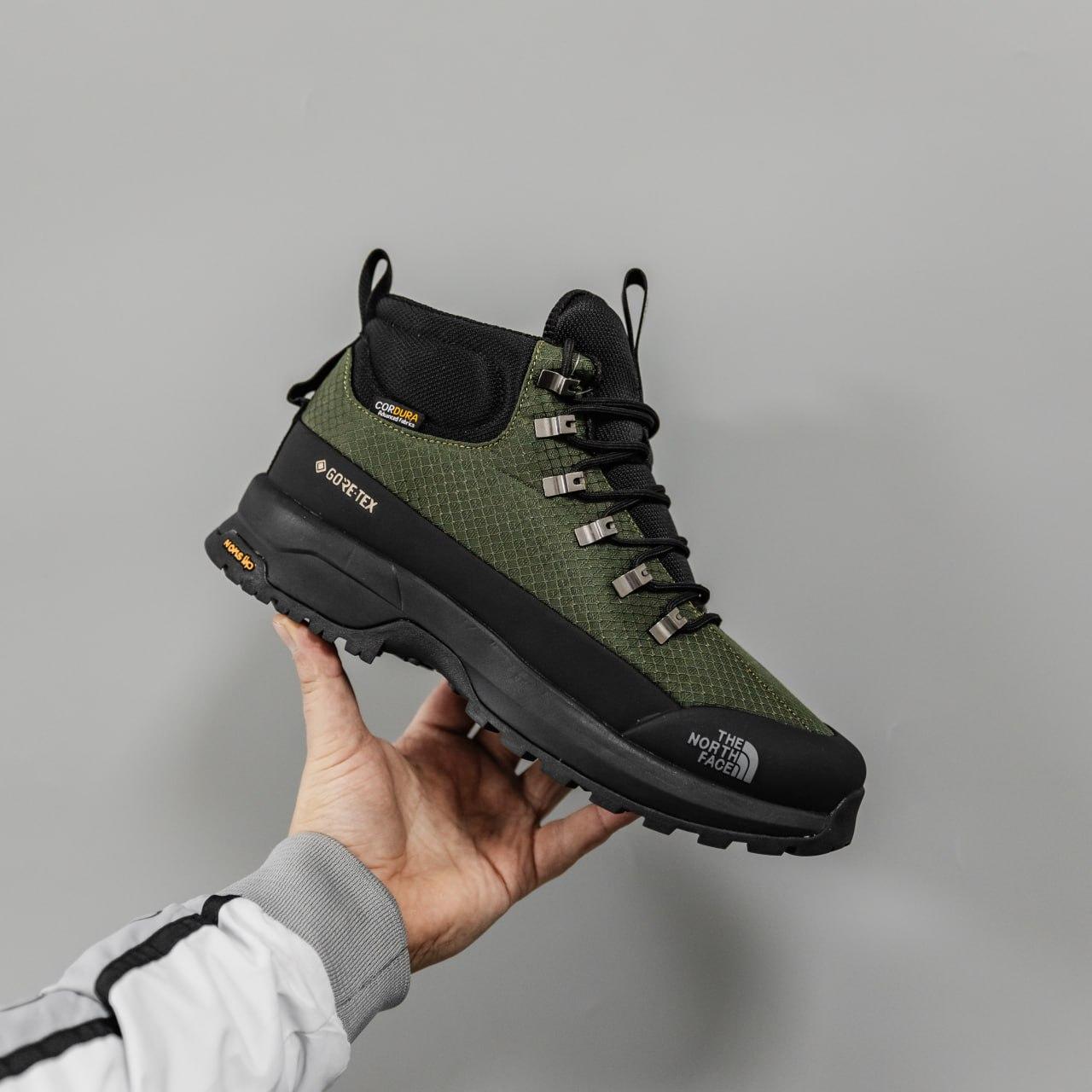 Чоловічі зимові кросівки The North Face Glenclyffe (хакі) низькі спортивні кроси 3213 TNF vkross, фото 1