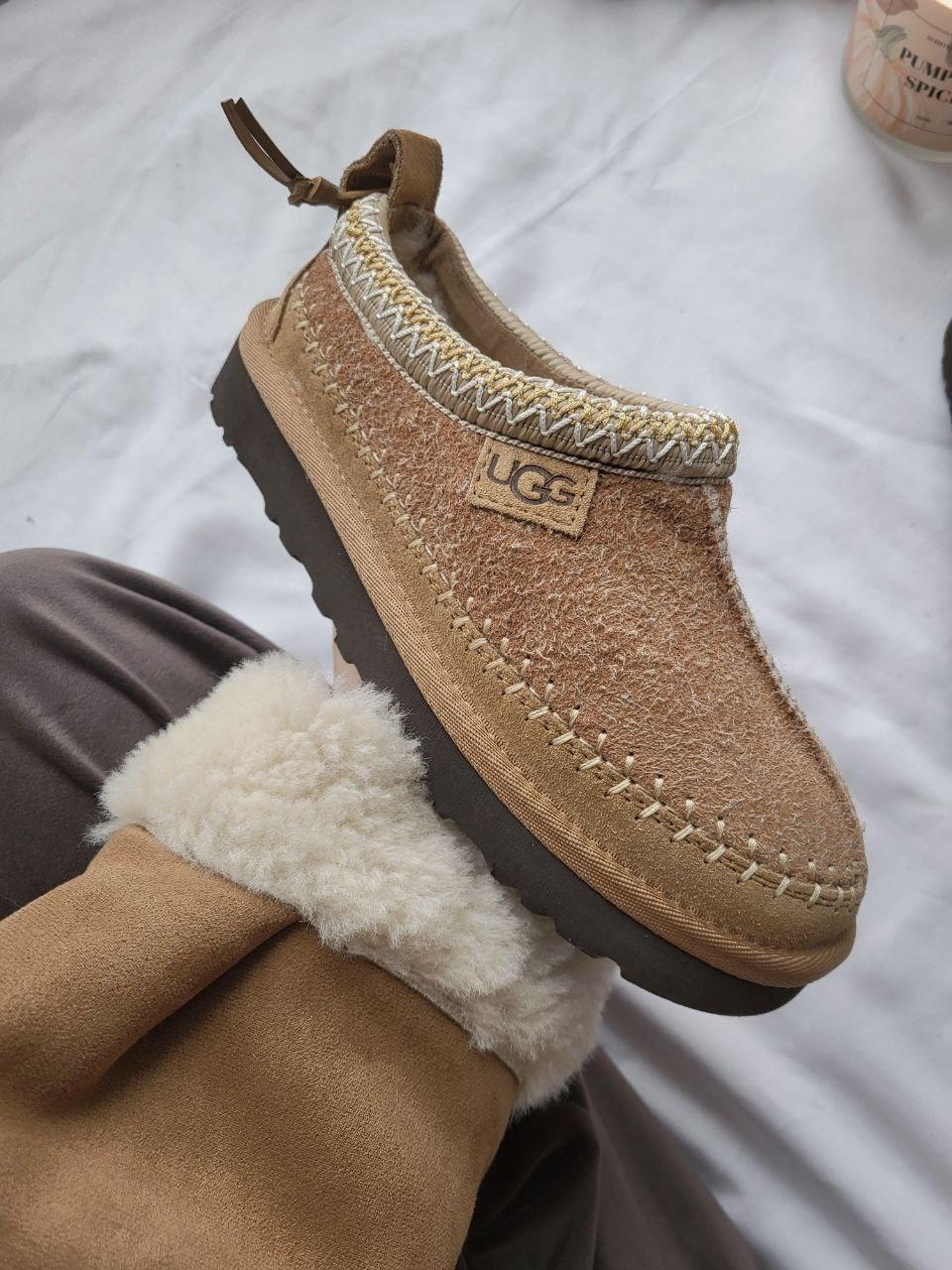 Жіночі низькі уги UGG Tasman Biarritz Rocky Oak (коричневі) зимове повсякденне взуття 806 Угг vkross, фото 1