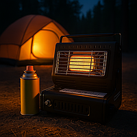 Газовий обігрівач плитка Happy Home 1300 Вт портативний керамічний для дому дачі намету та вулиці ефективний нагрівач