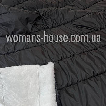 Плащівка стьобана смуга 15 см Наповнювач силікон 300 гм Чорний