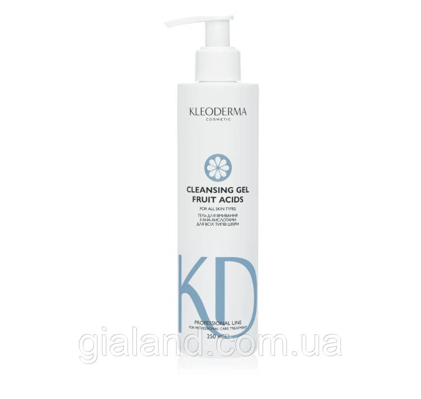 Гель для вмивання з АНА кислотами KleoDerma Cleasing Gel Fruit Acids