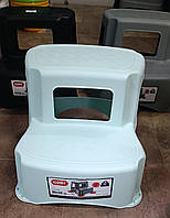 Табурет драбинка пластиковий, дві сходинки, колір в асортименті