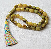 Мусульманські чіткі під авантюрин (33 намистини) арт. 07680