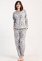 Тепла жіноча піжама кашемір Vienetta сіра