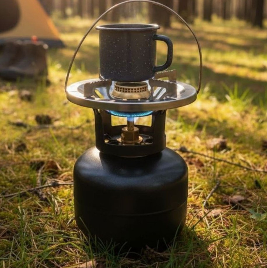 Газовий міні балон з пальником 2 в 1 на 5.8 л для приготування їжі дорожній ручний безпровідний 260 х 225 мм, фото 1