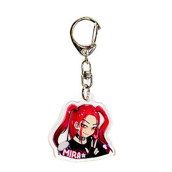 "Міра (Кейпоп мисливиці на демонів / KPop Demon Hunters)" брелок акриловий двосторонній з уф-друком
