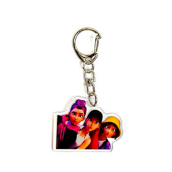 "Хантрікс (Кейпоп мисливиці на демонів / KPop Demon Hunters)" брелок акриловий двосторонній з уф-друком