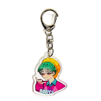 "Бейбі (Кейпоп мисливиці на демонів / KPop Demon Hunters)" брелок акриловий двосторонній з уф-друком