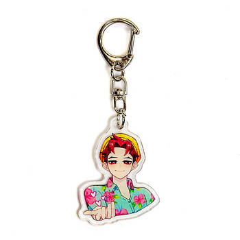 "Еббі (Кейпоп мисливиці на демонів / KPop Demon Hunters)" брелок акриловий двосторонній з уф-друком