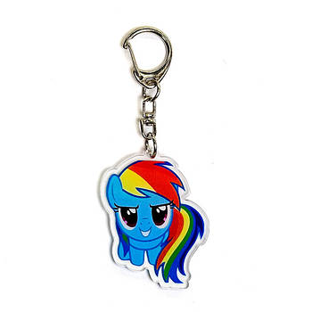 "Рейнбоу Деш (Мій маленький поні / My Little Pony) " брелок акриловий двосторонній з уф-друком