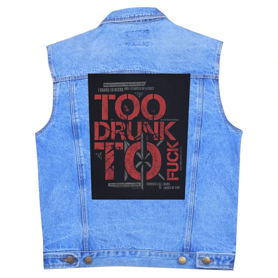 Нашивка наспинна катана DEAD KENNEDYS - TOO DRUNK TO FUCK (olbp-031), фото 1