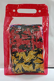 Косметичка-упаковка прозора-червона 31*18*6,5см