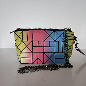 Косметичка 376Н геометрія з ланцюжком, веселка 24*12*8 см