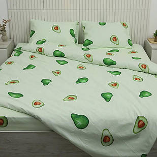 Авокадо-мрія - Бязь 3D - Двоспальний комплект постільної білизни