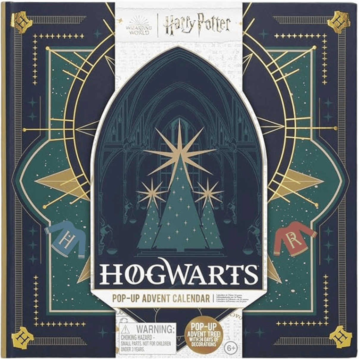 Адвент-календар Harry Potter Hogwarts 24 Day Pop Up Christmas Tree Book Advent Calendar, 1шт, фото 1