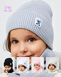 Комплект зимній шапкахомут для дівчат