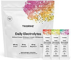Thorne Research Daily Electrolytes / Щоденні електроліти смак апельсина, кавуна, манго/лайма 30 саше